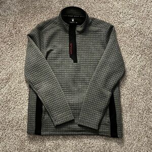 Spyder Gray Zip-Up Sweater with Black Details